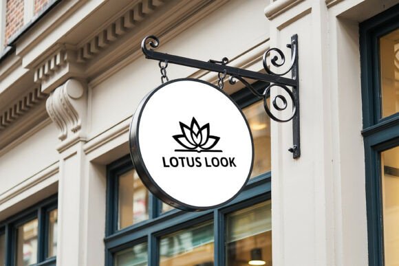 Download Round Hanging Sign Logo Mockup - Round hanging Collection