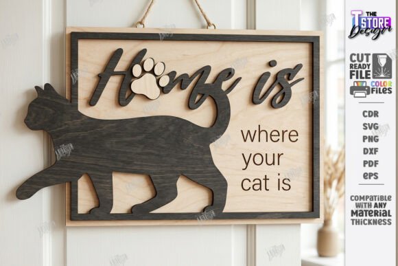 Download Wooden Pet Home Wall Sign Laser Cut |CNC - Home Collection