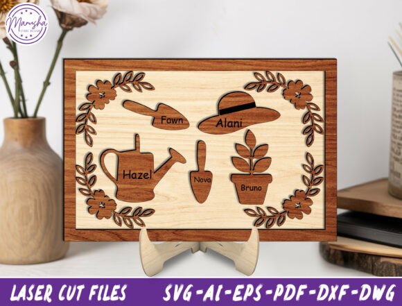Download Personalized Garden Sign Laser Cut File - Personalized garden sign Collection