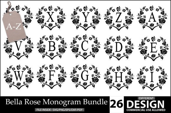 Download Bella Rose Monogram Bundle - Rose monogram Collection