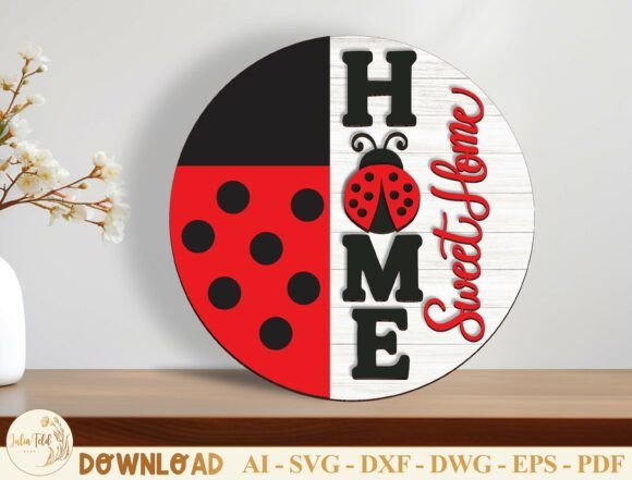 Download Home Sweet Home Round Door Sign SVG - Home Collection