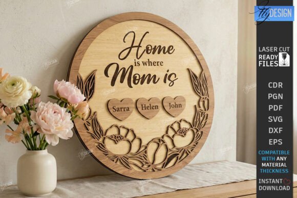 Download Mother's Day Personalized Sign Laser Cut - Premium Bundle
