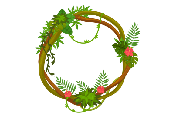 Download Rainforest Wood Frame. Round Hanging Lia - Round hanging Collection
