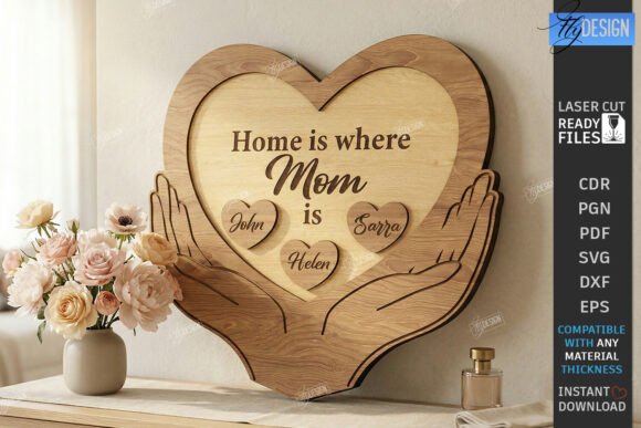 Download Mother's Day Personalized Sign Laser Cut - Premium Bundle