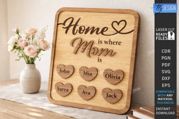 Download Mother's Day Personalized Sign Laser Cut - Premium Resources