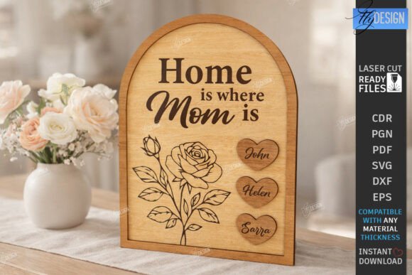 Download Mother's Day Personalized Sign Laser Cut - Premium Resources
