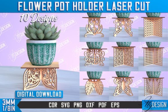 Download Flower Pot Holder Laser Cut | Home Decor - Home Collection