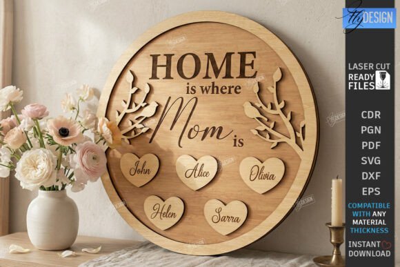 Download Mother's Day Personalized Sign Laser Cut - Premium Bundle
