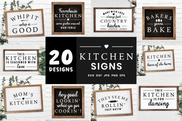 Download Farmhouse Kitchen Signs Bundle | Home Decor Signs Bundle - Home Collection
